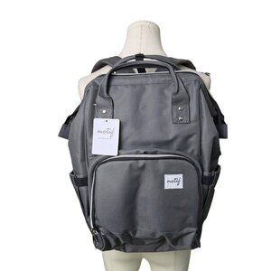 Motif Unisex Gray Lining Multiple Pockets Medical Breast Pump Backpack